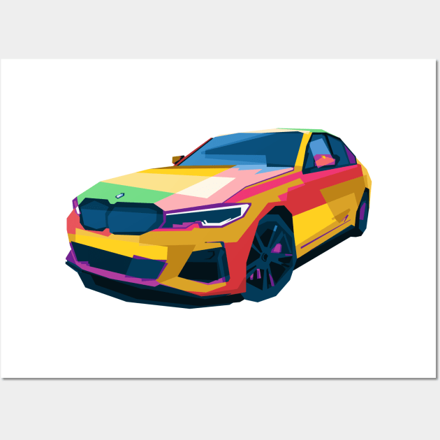 BMW Colorful Wall Art by Shuriken